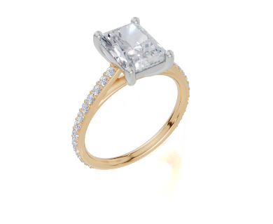 18ct Yellow Gold Radiant Cut 2.33 Carat tw of  Diamond Ring