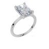 18ct White Gold Radiant Cut 3.10 Carat tw of Lab-Grown Diamond Ring