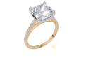 18ct Yellow Gold Cushion Cut 4.33 Carat tw of  Diamond Ring