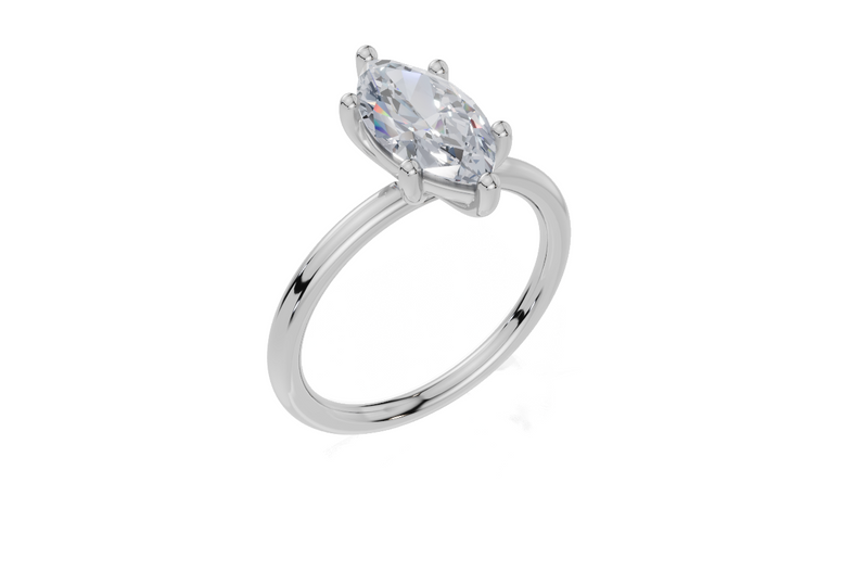 18ct White Gold Marquise Cut 1.50 Carat of Lab-Grown Diamond Ring