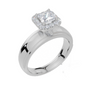 18ct White Gold Princess Cut 0.68 Carat tw of  Diamond Ring