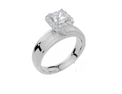 18ct White Gold Princess Cut 0.68 Carat tw of  Diamond Ring