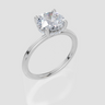 18ct White Gold Round Cut 2.08 Carat tw of Lab-Grown Diamond Ring