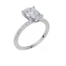 18ct White Gold Oval Cut 2.33 Carat tw of Lab-Grown Diamond Ring