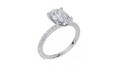 18ct White Gold Oval Cut 2.33 Carat tw of Lab-Grown Diamond Ring