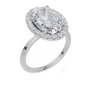 18ct White Gold Oval Cut 4.33 Carat tw of  Diamond Ring