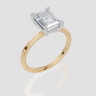 18ct Yellow Gold Emerald Cut 2.00 Carat of Lab-Grown Diamond Ring