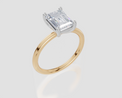 18ct Yellow Gold Emerald Cut 2.00 Carat of Lab-Grown Diamond Ring