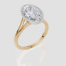 18ct Yellow Gold Oval Cut 3.00 Carat of Lab-Grown Diamond Ring
