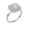 18ct White Gold Princess Cut 1.51 Carat tw of  Diamond Ring