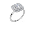 18ct White Gold Princess Cut 1.51 Carat tw of  Diamond Ring