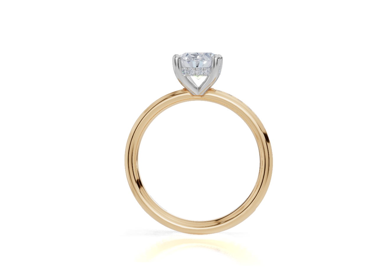 18ct Yellow Gold Oval Cut 1.91 Carat tw of Lab-Grown Diamond Ring