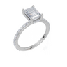 18ct White Gold Emerald Cut 1.90 Carat tw of Lab-Grown Diamond Ring