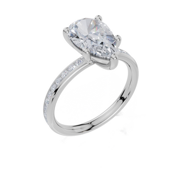 18ct White Gold Pear Cut 2.33 Carat tw of Lab-Grown Diamond Ring