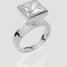 18ct White Gold Princess Cut 4.00 Carat of  Diamond Ring