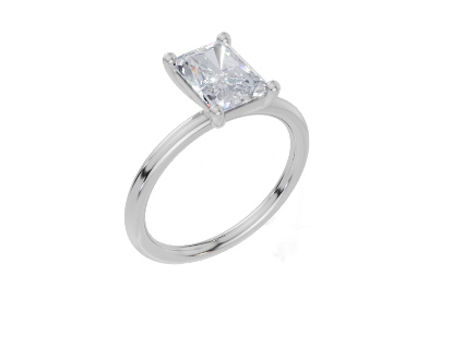 18ct White Gold Radiant Cut 1.50 Carat of Lab-Grown Diamond Ring