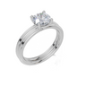 18ct White Gold Round Cut 1.00 Carat of  Diamond Ring and 18ct White Gold  Band