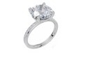 18ct White Gold Round Cut 4.33 Carat tw of  Diamond Ring