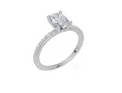 18ct White Gold Oval Cut 1.38 Carat tw of  Diamond Ring
