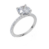 18ct White Gold Round Cut 2.33 Carat tw of  Diamond Ring