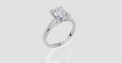 18ct White Gold Oval Cut 2.33 Carat tw of Lab-Grown Diamond Ring