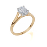 18ct Yellow Gold Oval Cut 1.00 Carat of Lab-Grown Diamond Ring