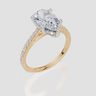 18ct Yellow Gold Pear Cut 2.40 Carat tw of Lab-Grown Diamond Ring