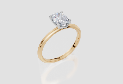 18ct Yellow Gold Oval Cut 1.00 Carat of  Diamond Ring
