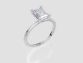 18ct White Gold Emerald Cut 1.50 Carat of Lab-Grown Diamond Ring