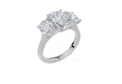 18ct Yellow Gold Oval Cut 3.50 Carat tw of Lab-Grown Diamond Ring