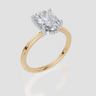18ct Yellow Gold Oval Cut 2.09 Carat tw of  Diamond Ring