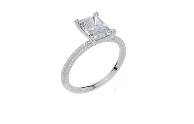 18ct White Gold Radiant Cut 1.82 Carat tw of  Diamond Ring