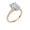 18ct Yellow Gold Oval Cut 3.42 Carat tw of Lab-Grown Diamond Ring