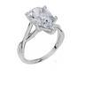 18ct White Gold Pear Cut 3.00 Carat of Lab-Grown Diamond Ring