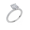 18ct White Gold Oval Cut 1.82 Carat tw of Lab-Grown Diamond Ring