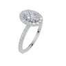 18ct White Gold Oval Cut 1.56 Carat tw of Lab-Grown Diamond Ring