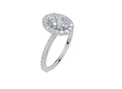 18ct White Gold Oval Cut 1.56 Carat tw of Lab-Grown Diamond Ring