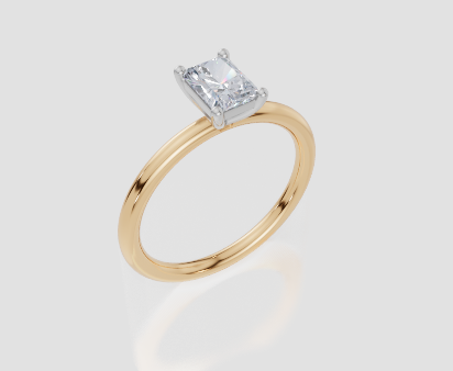 18ct Yellow Gold Radiant Cut 0.75 Carat of  Diamond Ring