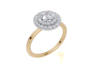 18ct White Gold Round Cut 0.77 Carat tw of  Diamond Ring