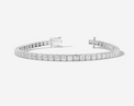 9ct White Gold Princess Cut 5.20 Carat tw of Diamonds Tennis Bracelet
