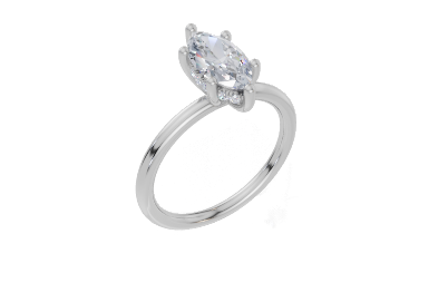 18ct White Gold Marquise Cut 1.07 Carat tw of Lab-Grown Diamond Ring