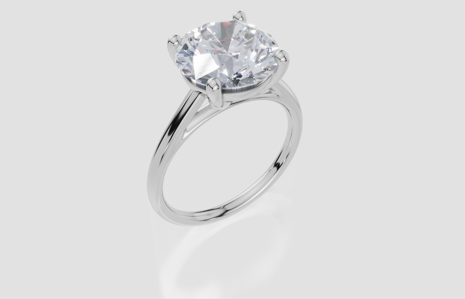 18ct White Gold Round Cut 4.00 Carat of  Diamond Ring
