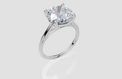 18ct White Gold Round Cut 4.00 Carat of  Diamond Ring