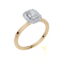 18ct Yellow Gold Radiant Cut 0.68 Carat tw of  Diamond Ring