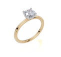 18ct Yellow Gold Round Cut 0.80 Carat tw of Lab-Grown Diamond Ring