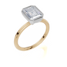 18ct Yellow Gold Emerald Cut 2.00 Carat of Lab-Grown Diamond Ring