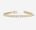 18CT Yellow Gold Princess Cut 6.30 Carat tw of Diamonds Tennis Bracelet