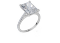 18ct White Gold Radiant Cut 4.33 Carat tw of Lab-Grown Diamond Ring