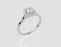 18ct White Gold Round Cut 0.68 Carat tw of  Diamond Ring