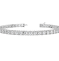 9CT White Gold Round Cut 4.45 Carat tw of Lab Grown Diamonds Tennis Bracelet